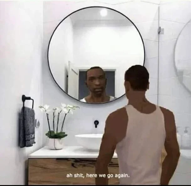 The meme that escaped the game. You've seen this frame even if you've never touched a controller.