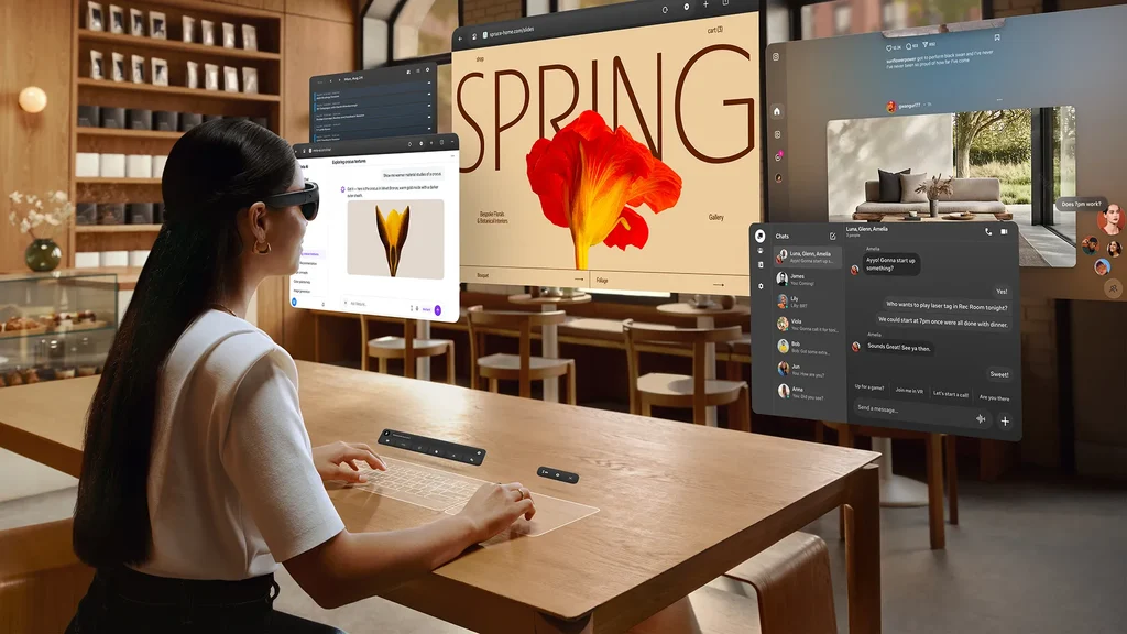 Limitless productivity:
Transform any space into your personal office. A freeform workspace and infinite screens let you work the way you want with flexibility.